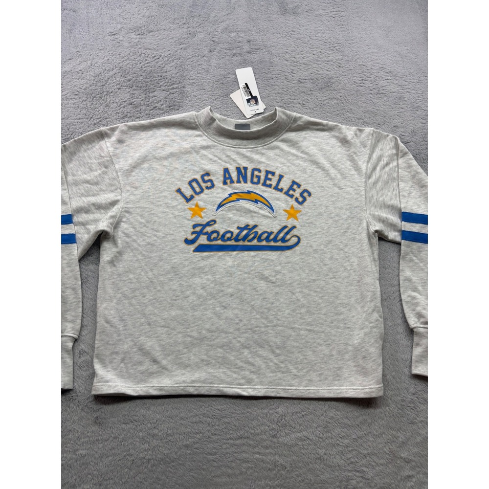NFL Los Angeles Chargers Sweatshirt CSA‎ Oatmeal Heather Graphic Pullover Large